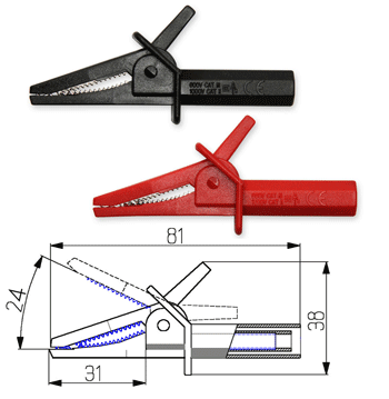 Flanged Fully Insulated Crocodile Clip