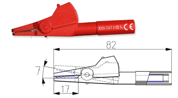 Small Full Safety Insulated Crocodile Clip