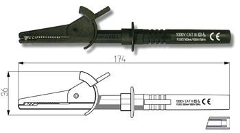 1000V Fused Crocodile Clip