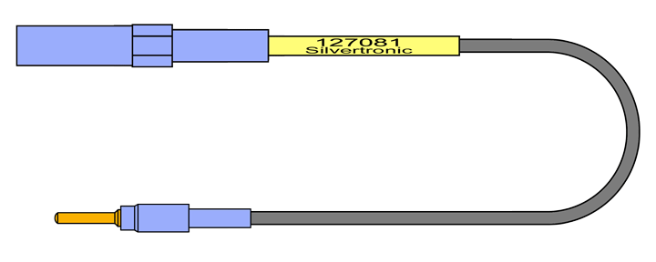 4mm Avionic Test Lead, Pin Size 16 (1.6mm O/D)